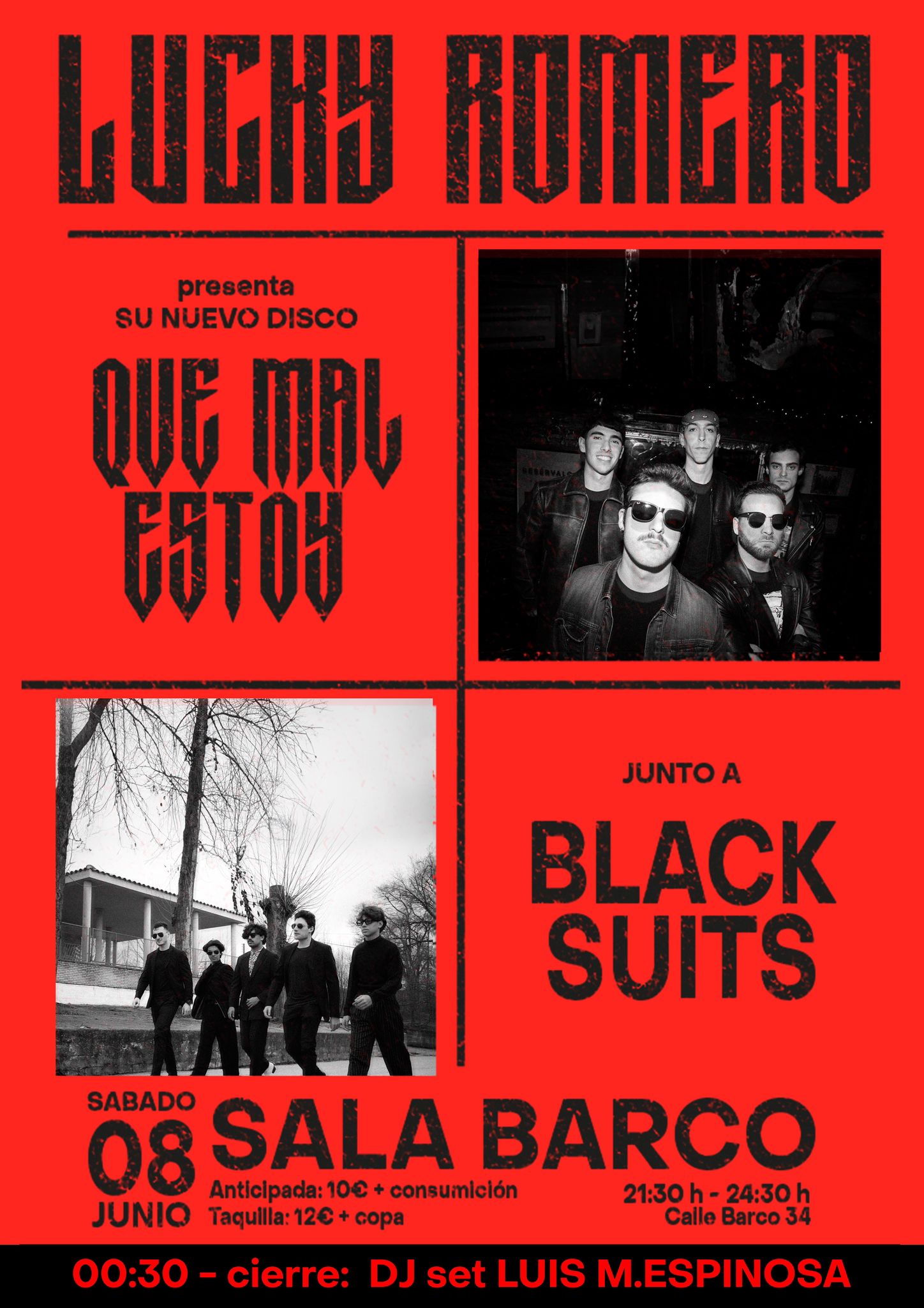 black suits lucky romero rock